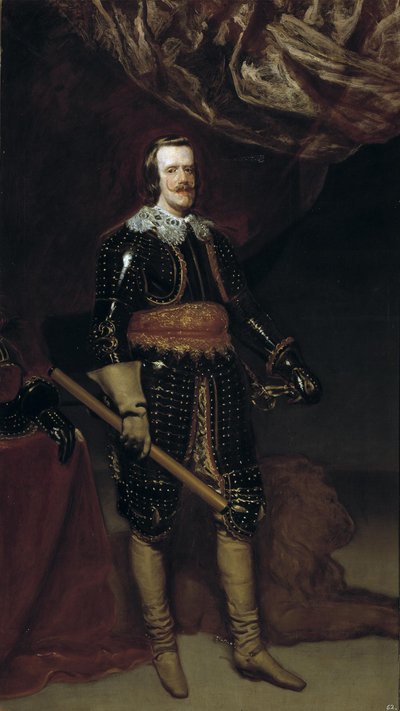 Philipp IV. mit einem Löwen von Diego Velázquez